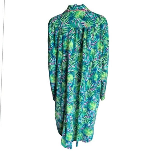 LANDSEND Wms Plus Comfort Knit Soft Breathable Pajama Nightshirt Cover Up Robe - Picture 9 of 10
